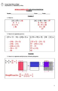 Matemática Retroalimentación Guía N 9 7Básico Colegio Santa María